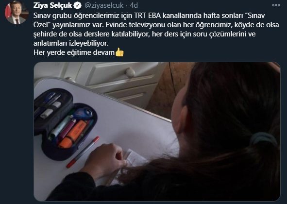 Sınav Grubu Öğrencileri TRT EBA Kanallarında Hafta Sonları Sınav Özel Yayınlarını İzleyebilir