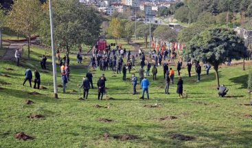 Gaziosmanpaşa’da şehit öğretmenler anısına fidan dikildi