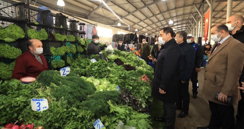 Amasya Pazarında Koronavirüs Denetimi