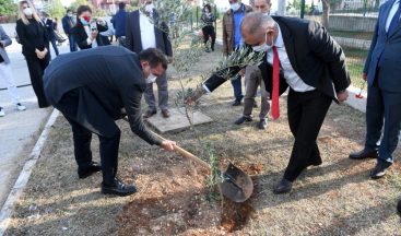 Yenişehir’deki okullarda bin adet zeytin fidanı toprakla buluştu