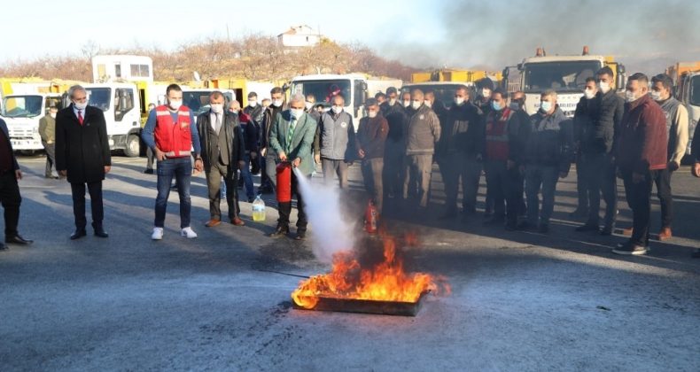 Battalgazi Belediyesi’nden personeline yangın tatbikatı