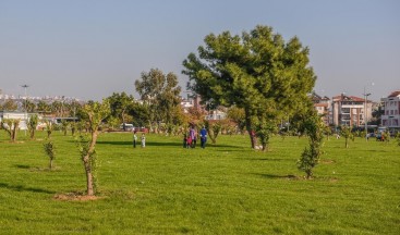 Kepez , moloz alanı yeşil bahçeye dönüştürdü