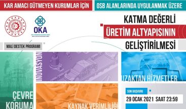 OKA’nın 21 milyon TL bütçeli destek programına başvuru süresi uzatıldı