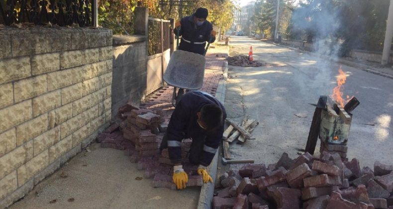 Safranbolu’da Kaldırım Yenileme Çalışması