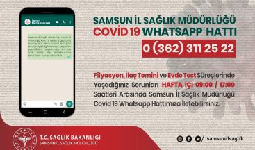 Samsun’da Kovid-19 Whatsapp Hattı