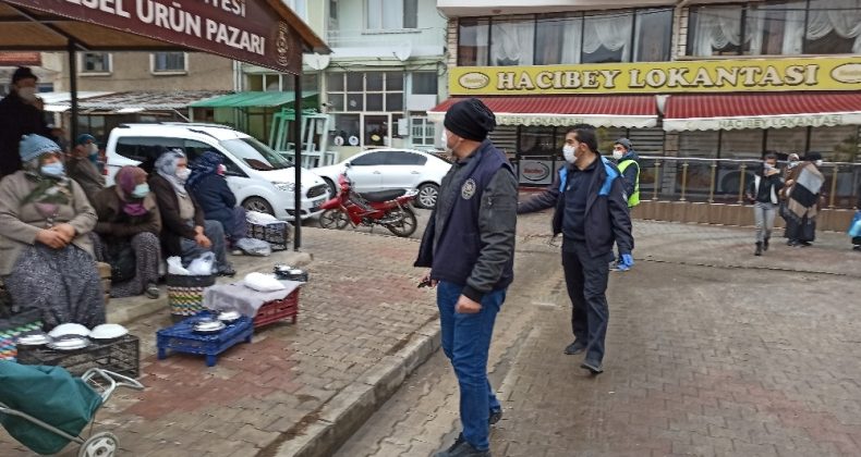 Şuhut’ta ’Yöresel Ürünler Pazarı’nda korona virüs denetimi