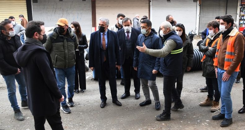 Başkan Günel, 6 ayrı noktada eş zamanlı yürütülen çalışmaları denetledi