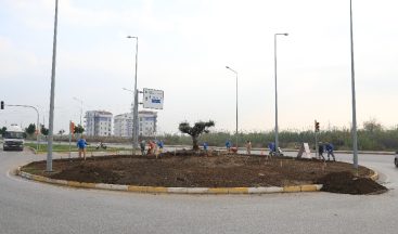 Büyükşehir’den kavşaklara peyzaj düzenlemesi