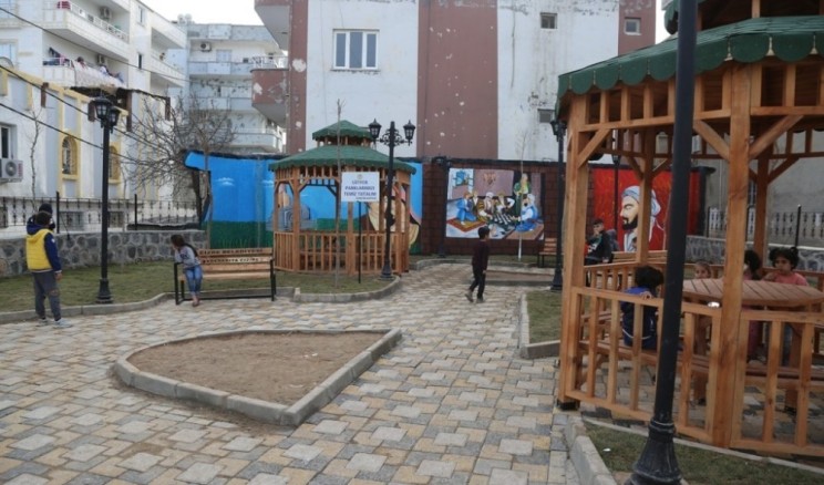 Cizre’de park yapım çalışmaları devam ediyor