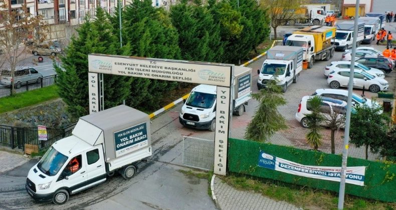 Esenyurt Belediyesi 66 araç ve 2 bin ton tuz stoğuyla kışa hazır