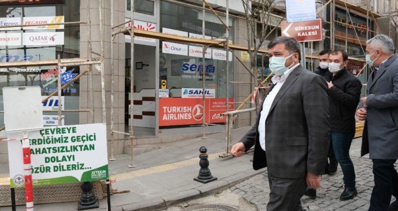 Giresun’da cephe giydirme ve sokak sağlıklaştırma çalışmaları başladı