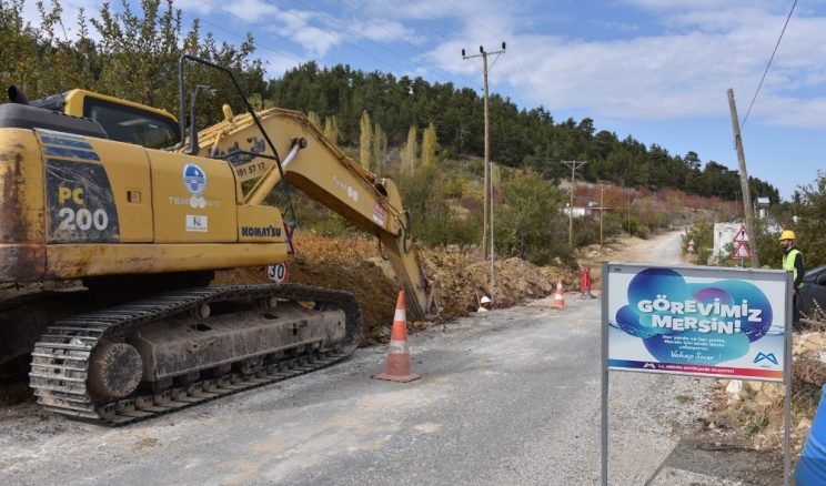 Gülnar’a 27.5 kilometre içmesuyu hattı döşendi