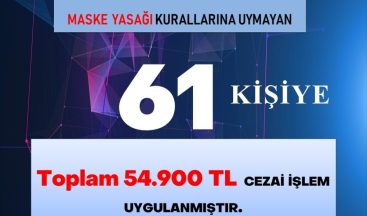 Karabük’te 56 saatte 54 bin 900 TL para cezası kesildi