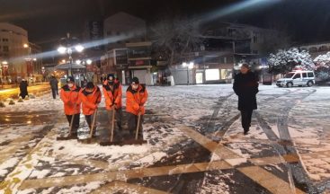 Malatya’da yoğun kar mesaisi