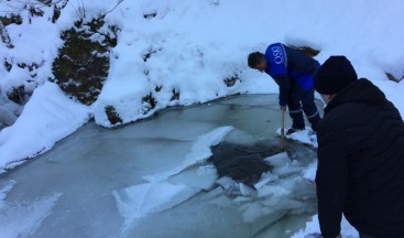 Ordu’da donan su alma yapılarına hızlı müdahale