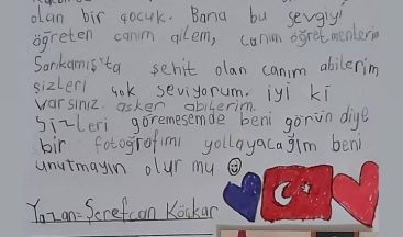 Otizmli Şerefcan’dan Sarıkamışa’a mektup var