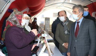 Şehit Kaymakam Safitürk’ün ailesinden evlat nöbetindeki ailelere destek ziyareti