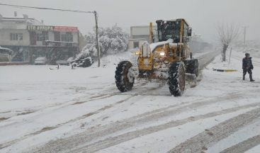 Soma Belediyesinden karla mücadele