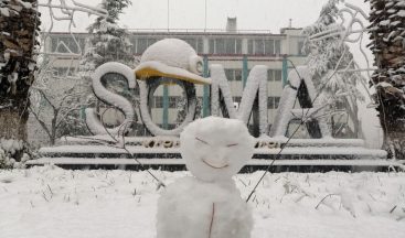 Soma’ya 3 yıl aradan sonra kar yağdı