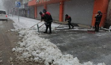 Tatvan Belediyesinden karla mücadele çalışması