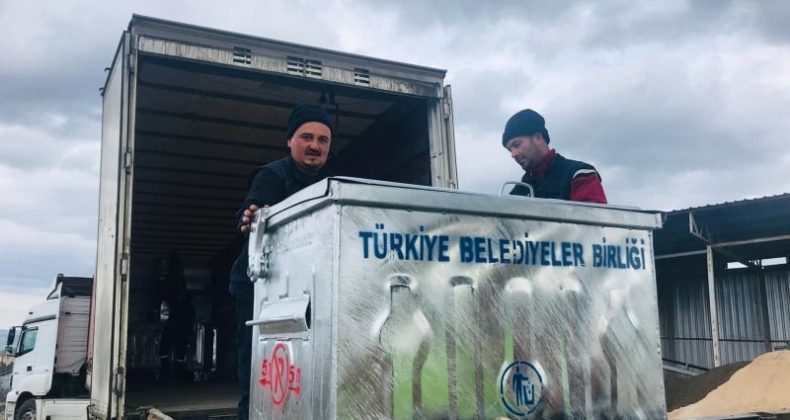 Terzialan Beldesine hibe çöp konteyneri