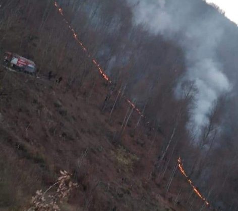 Tokat’ta, örtü yangını